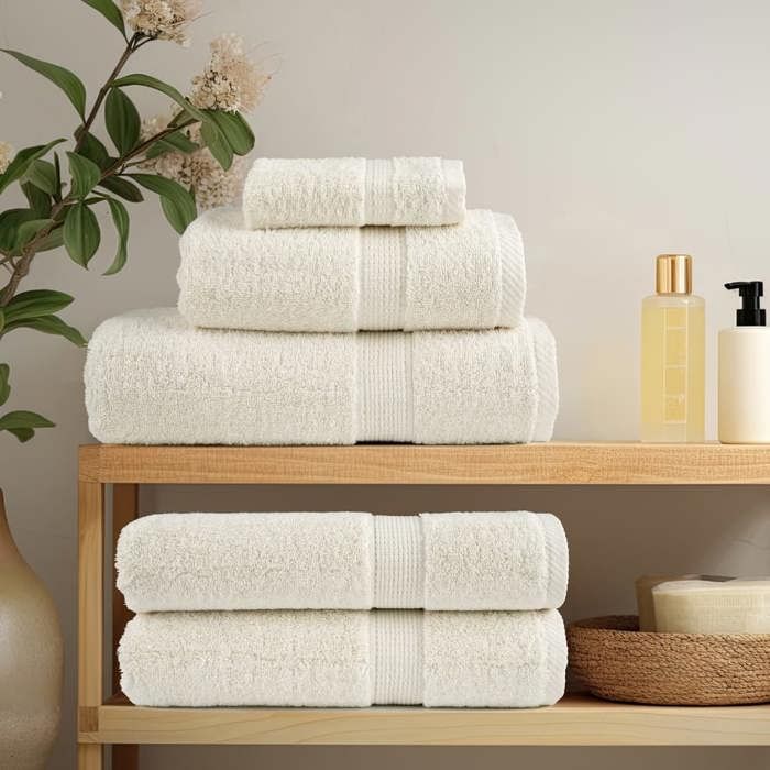 VidaXL Serviettes de Douche de Qualité Supérieure 4 pcs, Draps de Bain, Serviettes d'Invité, Serviettes de Salle de Bain 137477