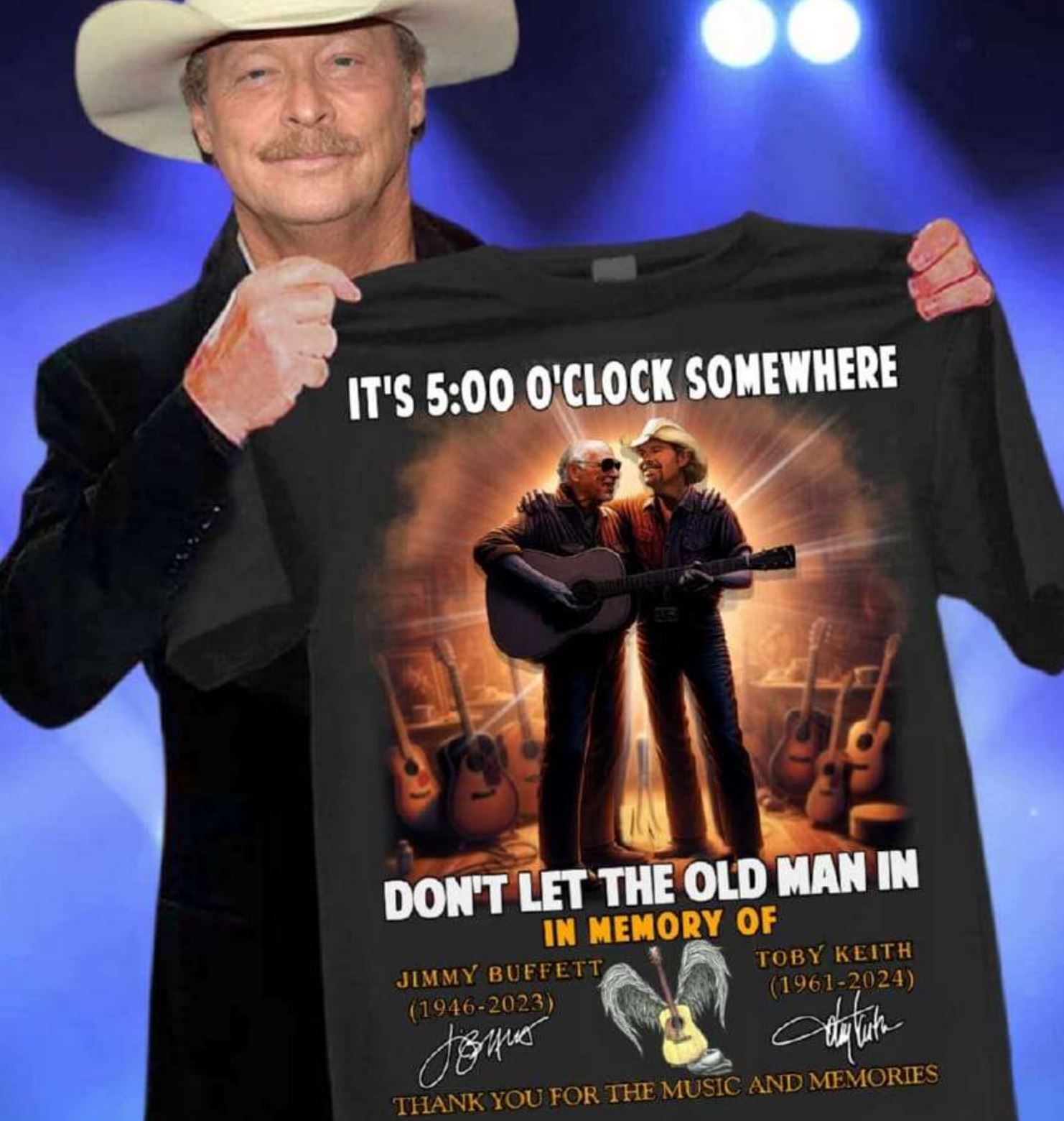 Don_t let the old man in in memory of Jimmy and Toby Keith Shirt S-5XL L