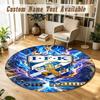 Round Rug Custom Nameifk Göteborg Pattern Non Slip Carpet Home Floor Decor
