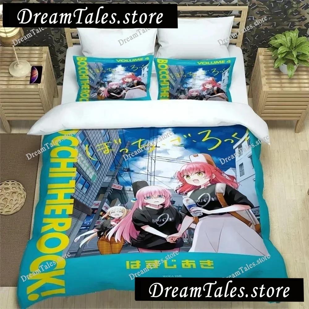 Anime Girl Lonely Rock Art Print Three Piece Bedding Set Article Children Or Adults For Beds Quilt Covers Pillowcases Bedding741