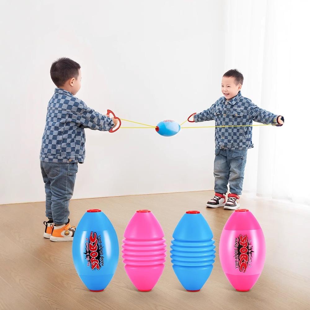 Hand Pull Elastic Shuttle Ball Fast Shuttle Movement Arm Strength Training Outdoor Interactive Sports Game Toy For Children Kids