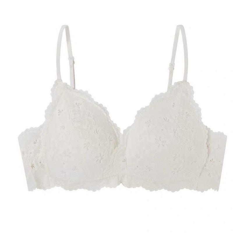 

Women Lace Wireless Bra Thin Straps Push Up Comfort Everyday Lingerie S шампанського