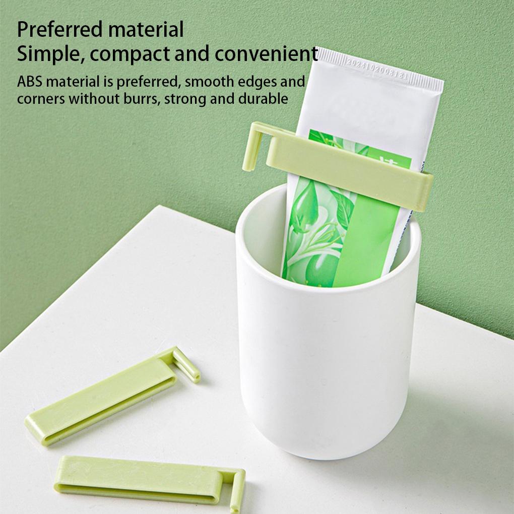 2-in-1 Toothpaste Holder Wall Facial Tubing Cream Squeezer Self Adhesive Detachable Household Extraction Dispenser Rack