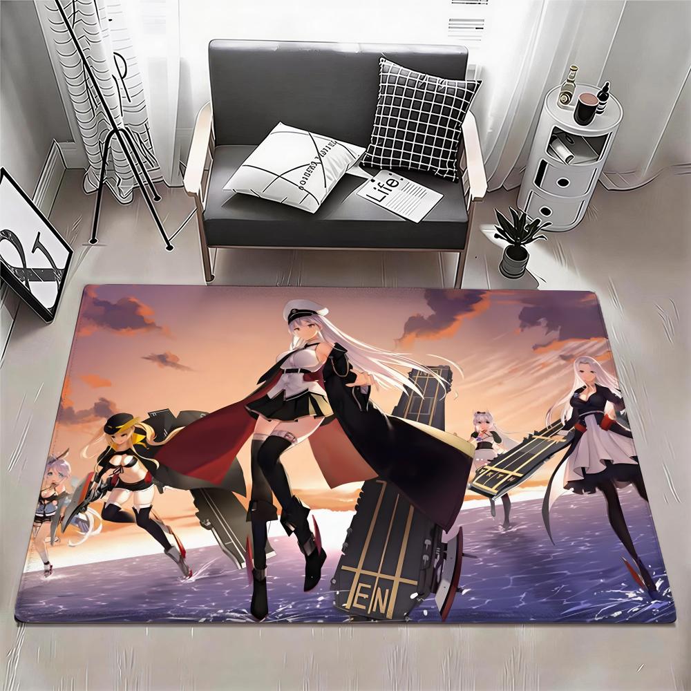 Game A Azur Lane Floor Mat Eco Flannel Doormat Non Slip Odorless Indoor Floor Rug Soft Short Plush Home Mat