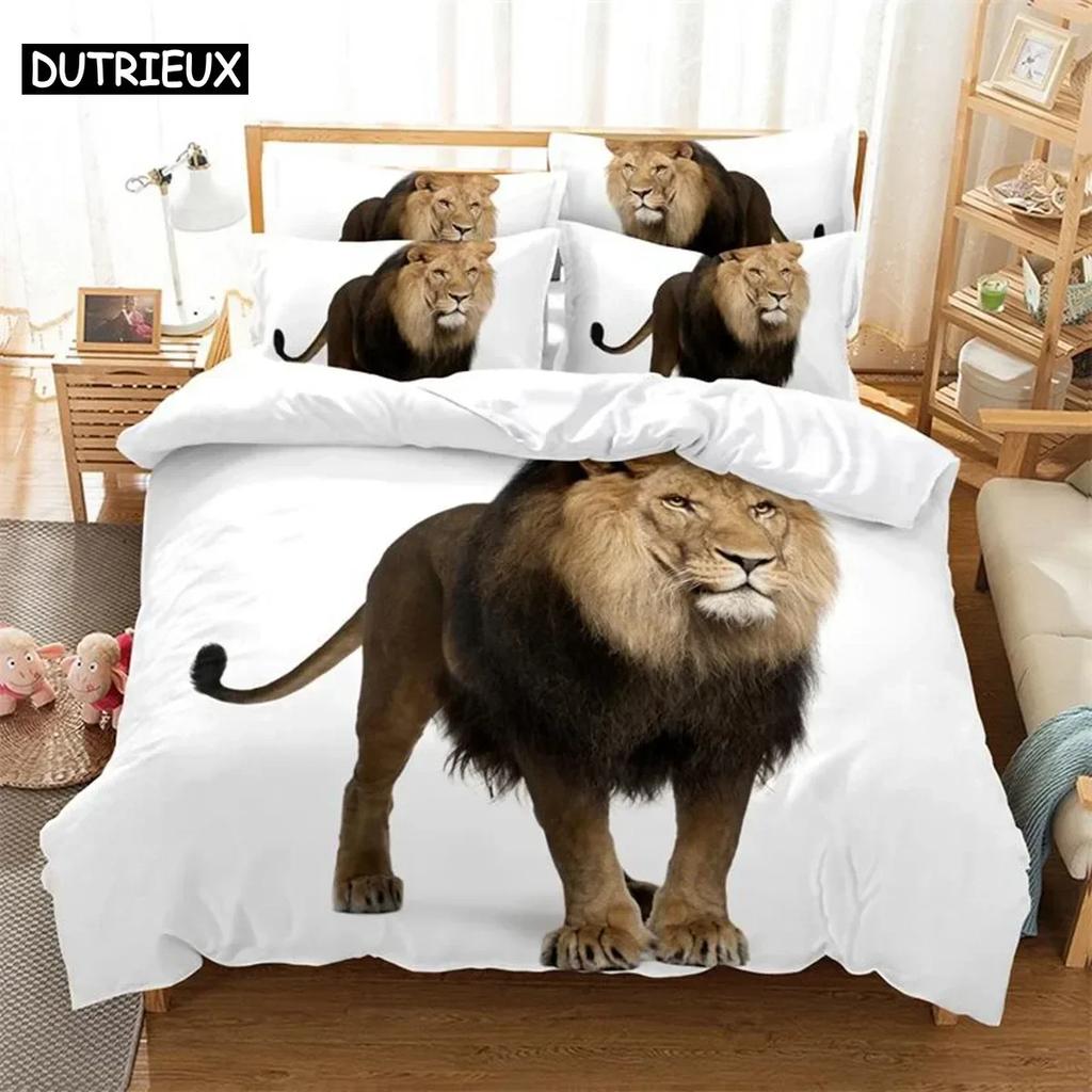 Comforter White Tiger Comfortable Duvet Bedding Set Children Bedroom Decoration Home Textile