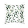 Summer Small Fresh Green Plant Print Pillowcase Peach Skin Green Leaf Home Sofa Pillowcase Bedroom Cushion