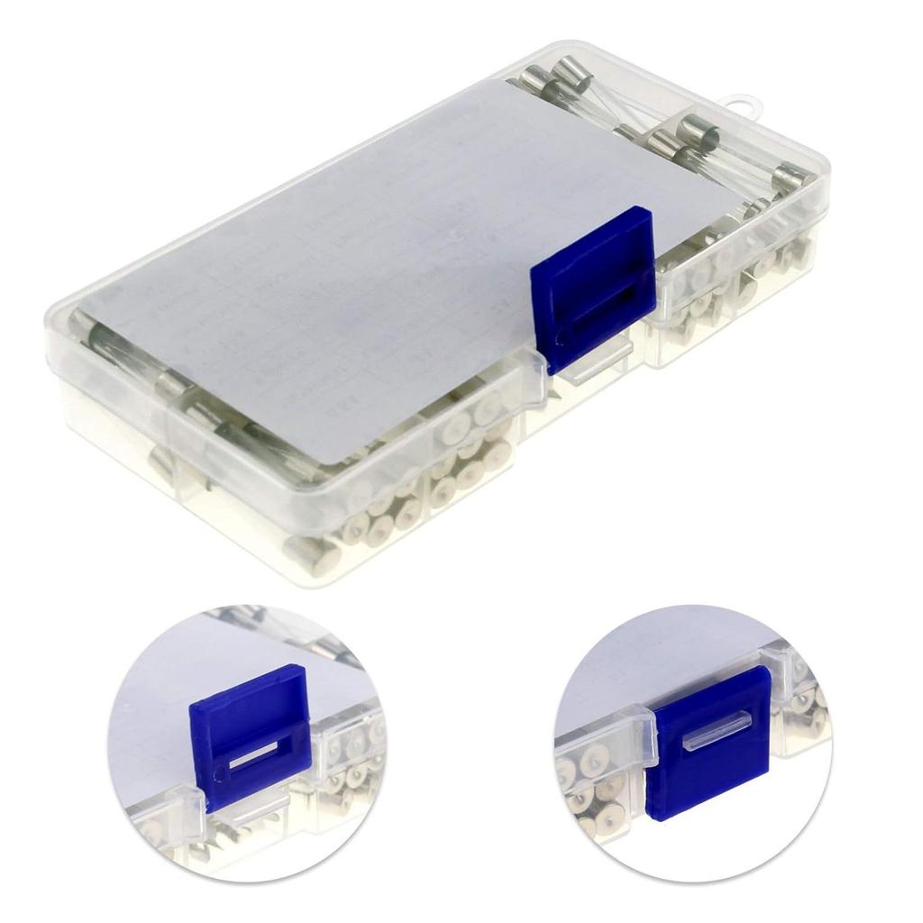 82Pcs Boxed 6×30mm Fast Blow Glass Tube Fuse Assortment 0.5A-30A with Fuse Holders Combo Kit