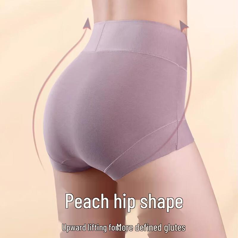 FitonTon Women's High Waist Cotton Antibacterial Briefs (3-Pack)