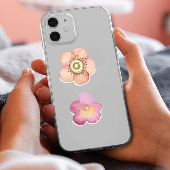 50 ks květinové nálepky Vodotěsné opakovaně použitelné nálepky na scrapbooking