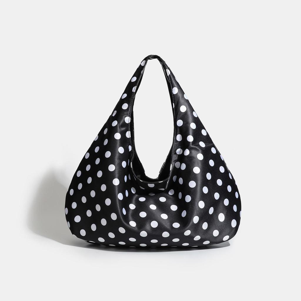 Korean Style Polka Dot Canvas Tote: Literary Shoulder Bag for Female Students