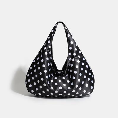 Cabas en toile à pois style coréen: Sac à Bandoulière Littéraire pour Étudiantes