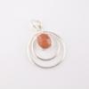 Rare Peach Moonstone Gemstone 925 Sterling Silver Jewelry Handmade Pendant1.65" PP-61-33