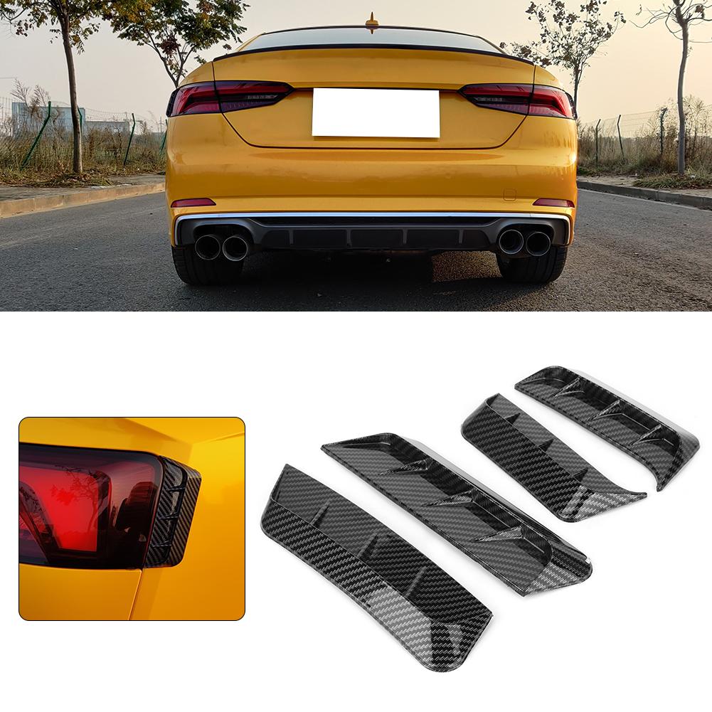 Carbon Fiber Style Headlight Vent Eyebrow Headlamp Taillght Protective Cover Fits for A5 B9
