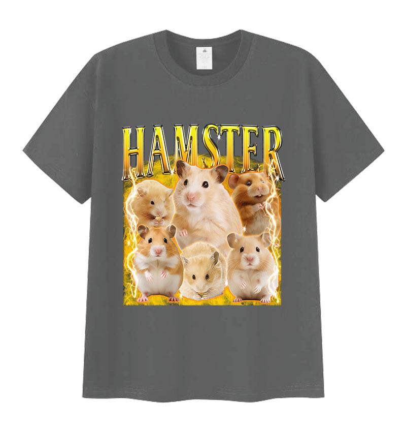 

Funny Hamster Meme Graphic T Shirt Unisex Women Vintage Harajuku Fashion Tshirts Casual High Quality Oversized Cotton Tshirt Tops 4XL