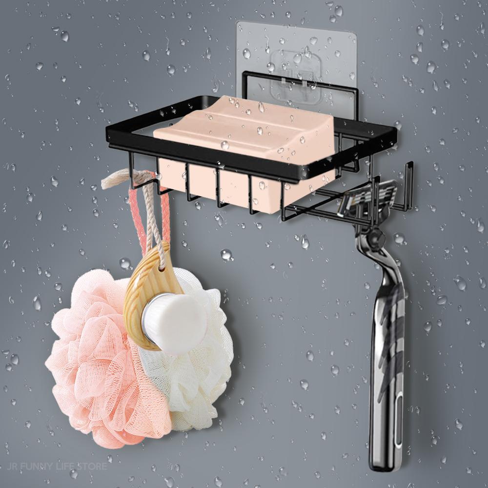 Wand-Seifenschale für Badezimmer Edelstahl Seifenhalter für die Dusche Rasiererhalter Badezimmer-Accessoires