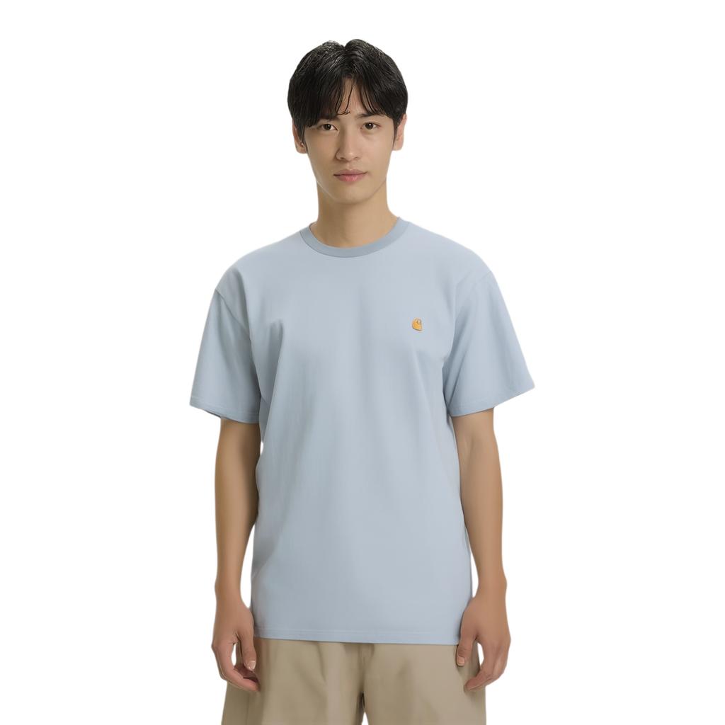 Carhartt WIP T-shirt décontracté à manches courtes et col rond avec logo uni SS23 Homme Hauts CHXTES236391K-BLL