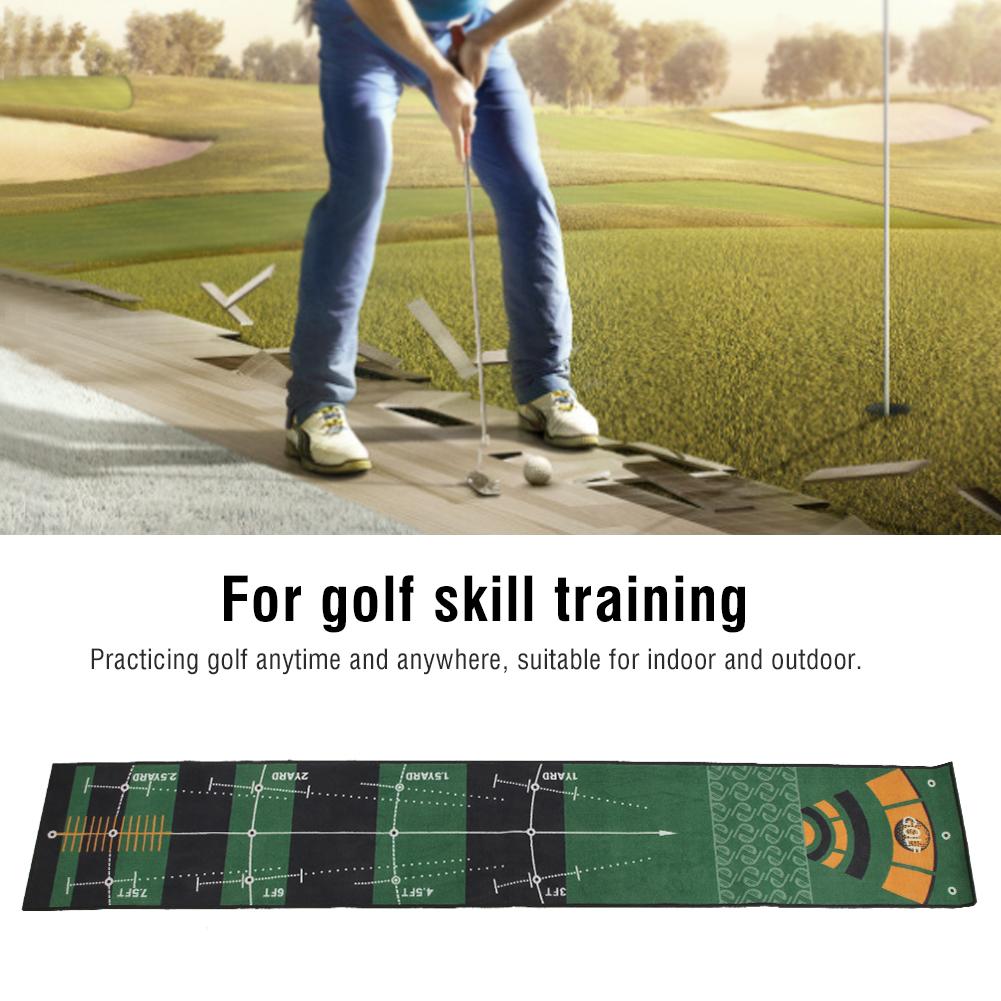 Golfmatte Mini Schiebestock Ballunterlage Putter Übung Divotgabel Trainer Zubehör Maschinenwaschbar