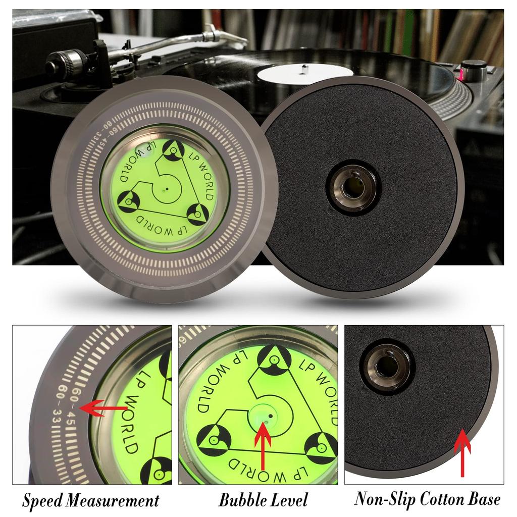 KozyOne Record Stable Turntable Weight Aluminum Alloy Record Weight Vibration LP Record Applicable to Many Record Players Stabilizer, High-Precision,