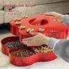 Ningzhao Scalloped Four-Compartment Dry Fruit Plate with Dust Cover
