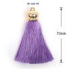 2Pcs Mix Color Silk Satin Tassel Charm Necklace Earring Findings Tassels For Jewelry Making Gold Caps Mob Straps