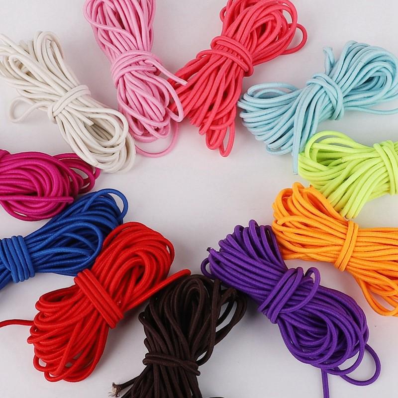Durable Round Elastic Cord: High-Elasticity Purple and Blue Rubber Bands for DIY Projects