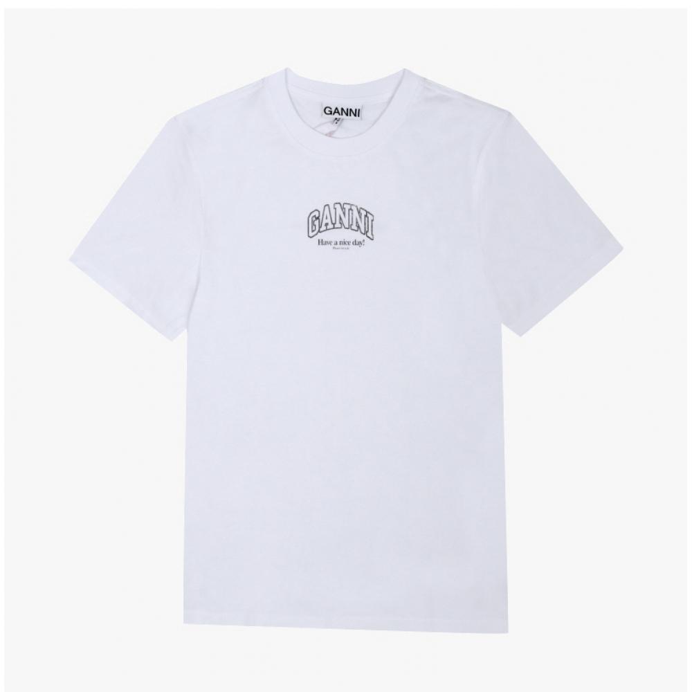 Ganni Women S eSSenTial Logo T ShirT A1050057 151