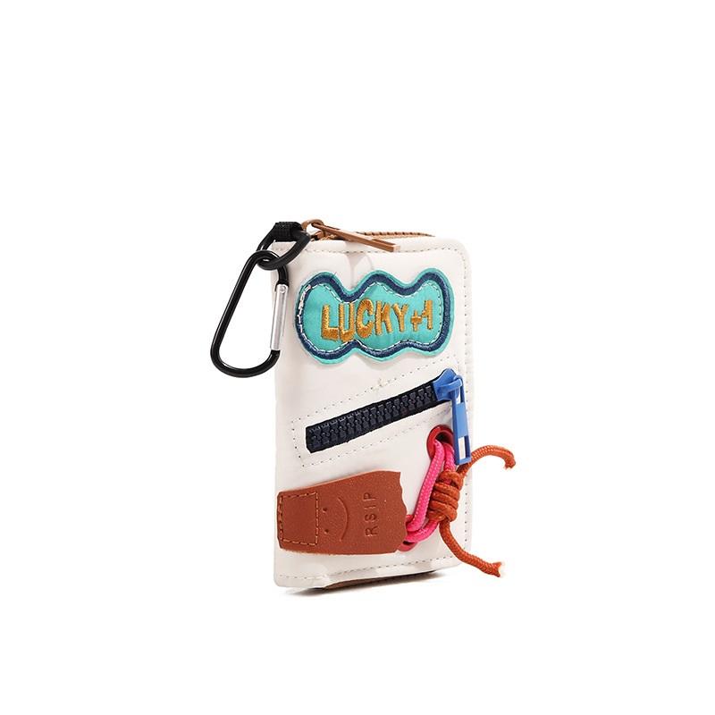 New INS style Korean style short zipper multi-card slot wallet cute girly niche design card holder