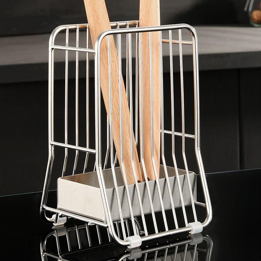 Anti-slip Stainless Steel Chopstick Bucket Moisture-proof Cutlery Drying Basket  Home Use