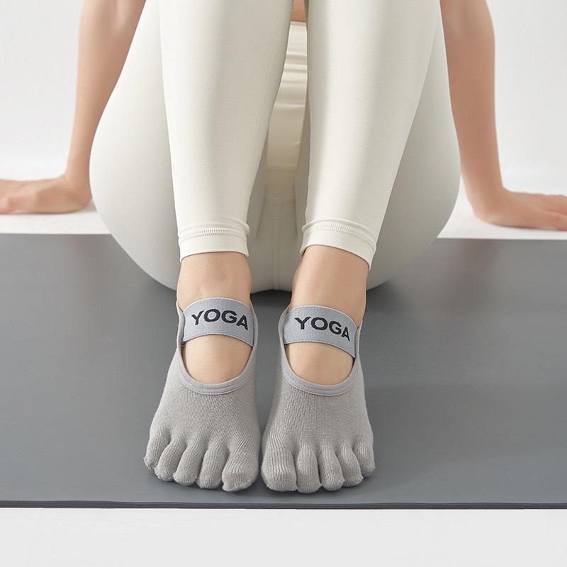 

Five-finger Socks, Yoga Anti-slip Boat Socks, Professional Sports Socks, Spring and Summer Sweat-absorbing Floor Socks, Indoor Dance Pilates 1 pair сірий колір