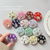 Rhinestone Cat Claw Solid Color Ring Round Telescopic Mobile Phone Airbag Bracket Paste Niche Girl Decoration