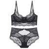 Sexy Lace Bra Set Women Thin See Through Lingerie Brief Set Elegant See Through Underwear Bra and Panty Set