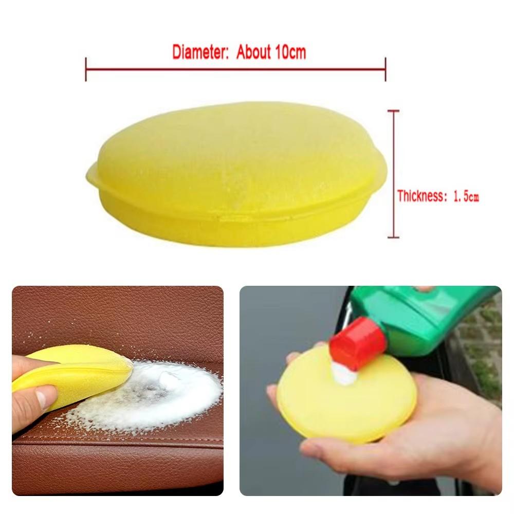 5PCS / 10PCS Car High Density Round Waxing Polishing Sponge Foam Sponge For Vehicle Furniture Glass Floor Wash Cleaning Tool