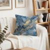 4pcs Blue Marble Flower Pattern Cushions Pillowcase Polyester Cushion Cover Throw Pillow Pillowcover Home Car Sofa Decor