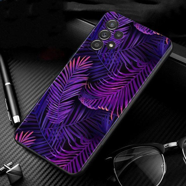 Vintage Banana Leaf Flower Case For Samsung Galaxy A51 A71 A01 A11 A21 A21s A31 A41 A72 A52 A42 A32 A22 A12 A02 A02s F42 Shell