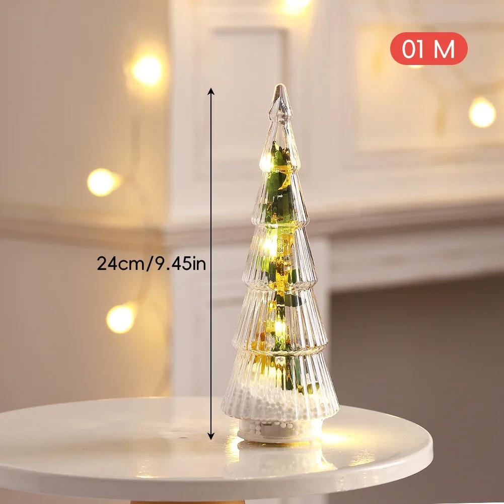 LED Christmas Tree Night Lights - Versatile DIY Desktop Ornaments for New Year Party & Home Decorations