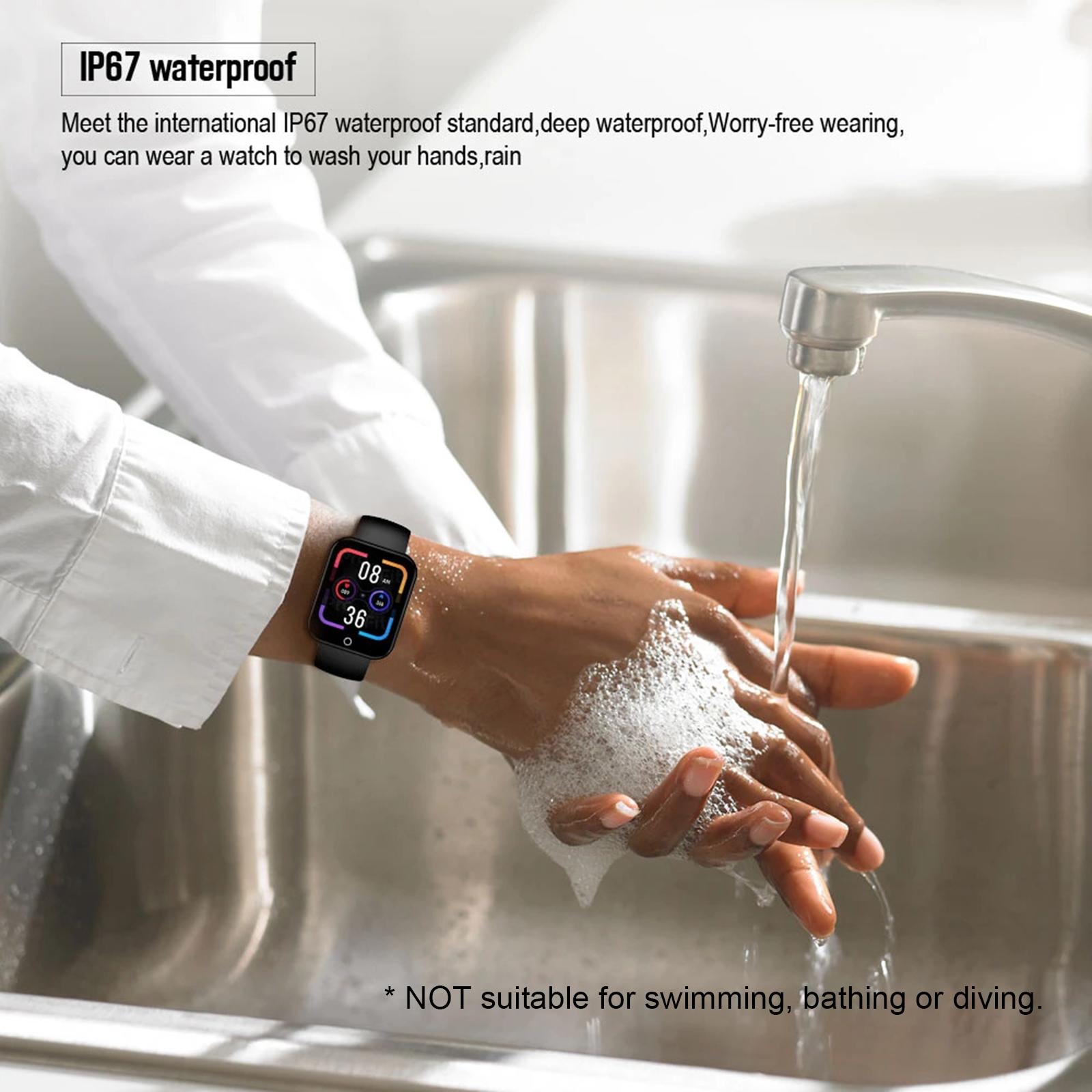 Smart Bracelet 1.44in Single Sleep Heart Rate Monitoring IP67 Proof 3 Sports Mode 5-7 Days Endurance Rich s Message Reminder Music Co