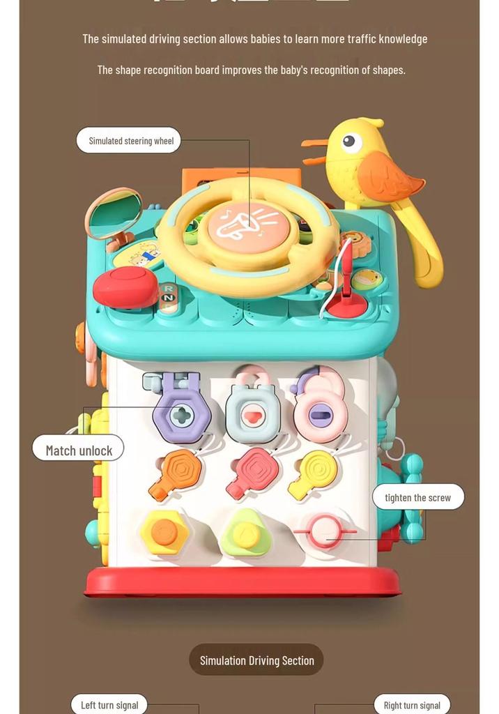 Montessori Busy House: Early Education Toy for Fine Motor Skills Development