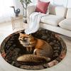 Pigs, Foxes, Rabbits & Llamas pattern round rug,Carpet Rug for Living Room Bedroom Playroom ,Non-slip Floor Mat,Holiday Gifts and Birthday Gifts.