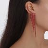 Kobiety Tassel Kryształowe Kolczyki Długie Modne Geometryczne Rhinestone Kolczyki Biżuteria