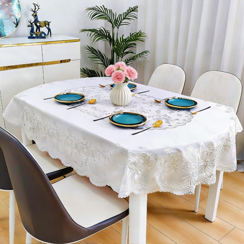 Waterproof Oil-Resistant Heat-Proof PVC Tablecloth Dining Table Living Room Modern Nordic Style Rectangular Washable Cover