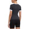 Adidas Women's 3 Stripes Slim Raglan T Shirt Black Melange IU2429