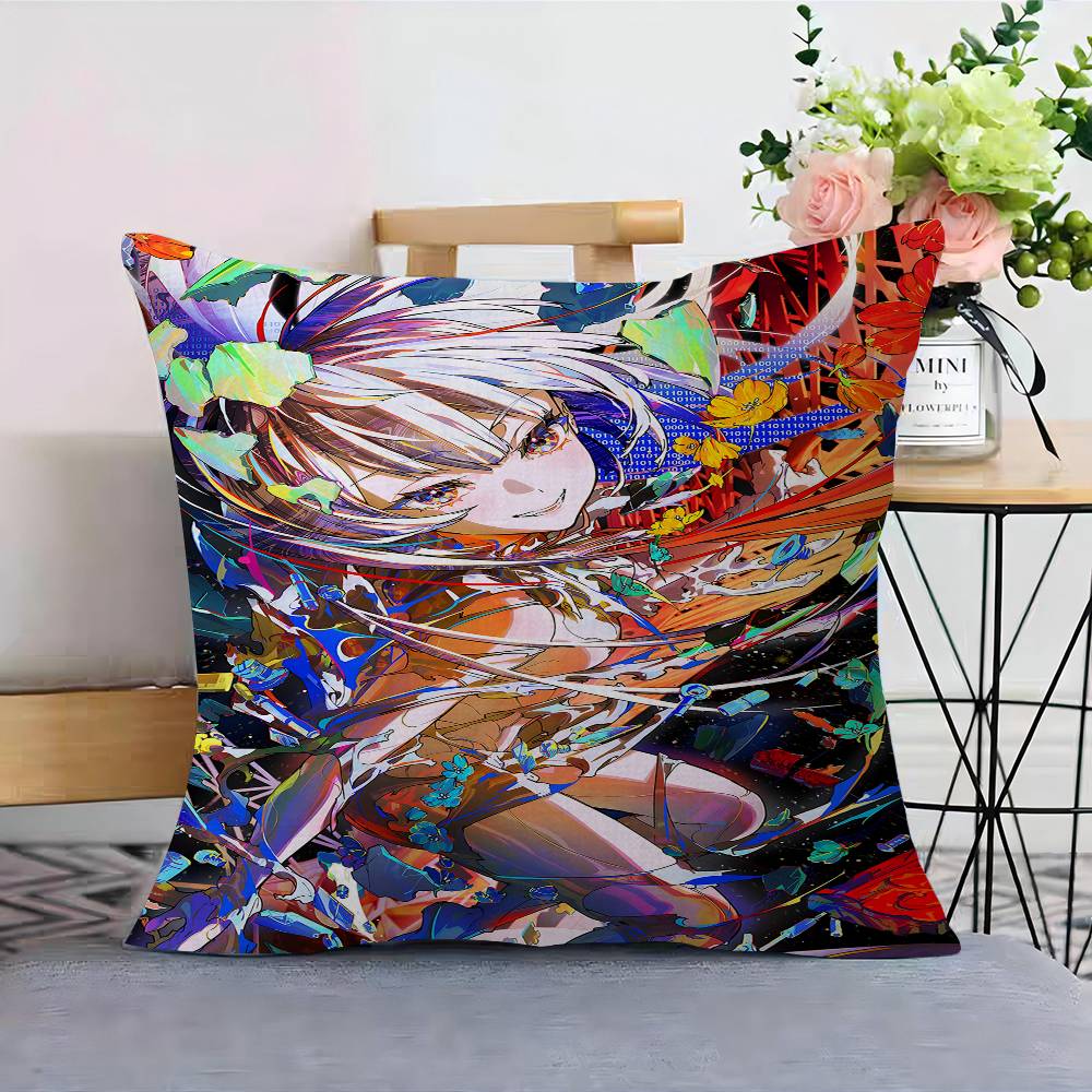 M-Mika Pikazo Artistic Pillow Cover Sofa Cushion Cover Home Room Decoration Children Gift