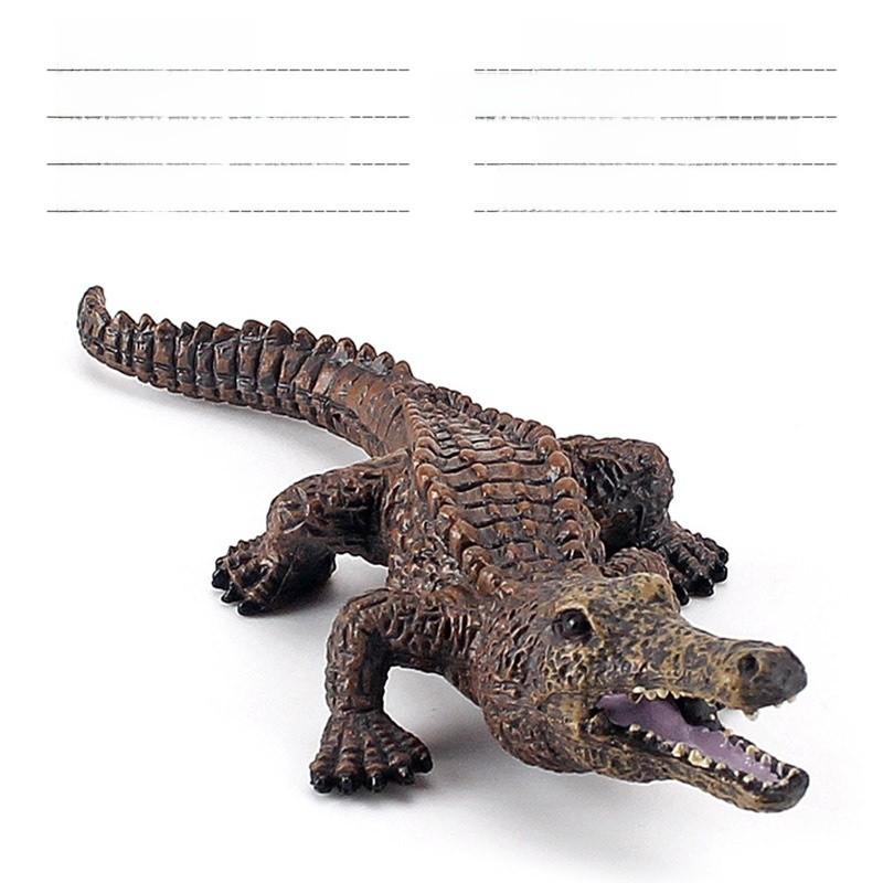Static Animal Model Pack Featuring Pvc Crocodile And Crocodile Cubs For Educational Display Style D