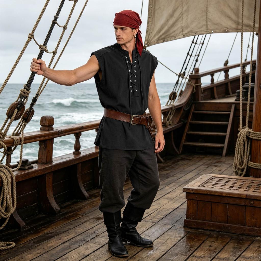 Men's Retro Vest for Costume and Casual Wear
