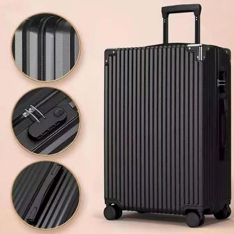 

APLO 20-inch Black Aluminum Frame Suitcase