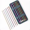 6Pcs Colorful Aluminum Knitting Needle 5.0mm-10mm Afghan Tunisian Crochet Hook For Sweater Scarf Bag Yarn Crafting