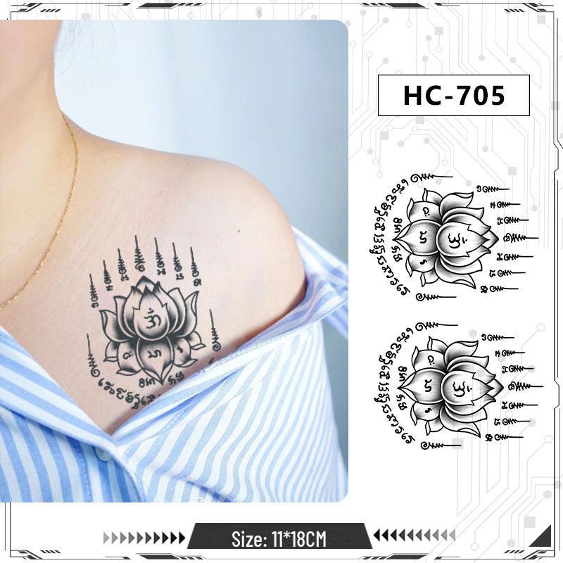 Thai bibel halvarm tatoveringsklistremerker: 14 stiler, vanntett og langvarig urtebasert design for menn.