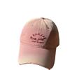New letter-embroidered soft-top baseball cap for women, wide brim, makes the face appear smaller, duckbill cap for large head sizes