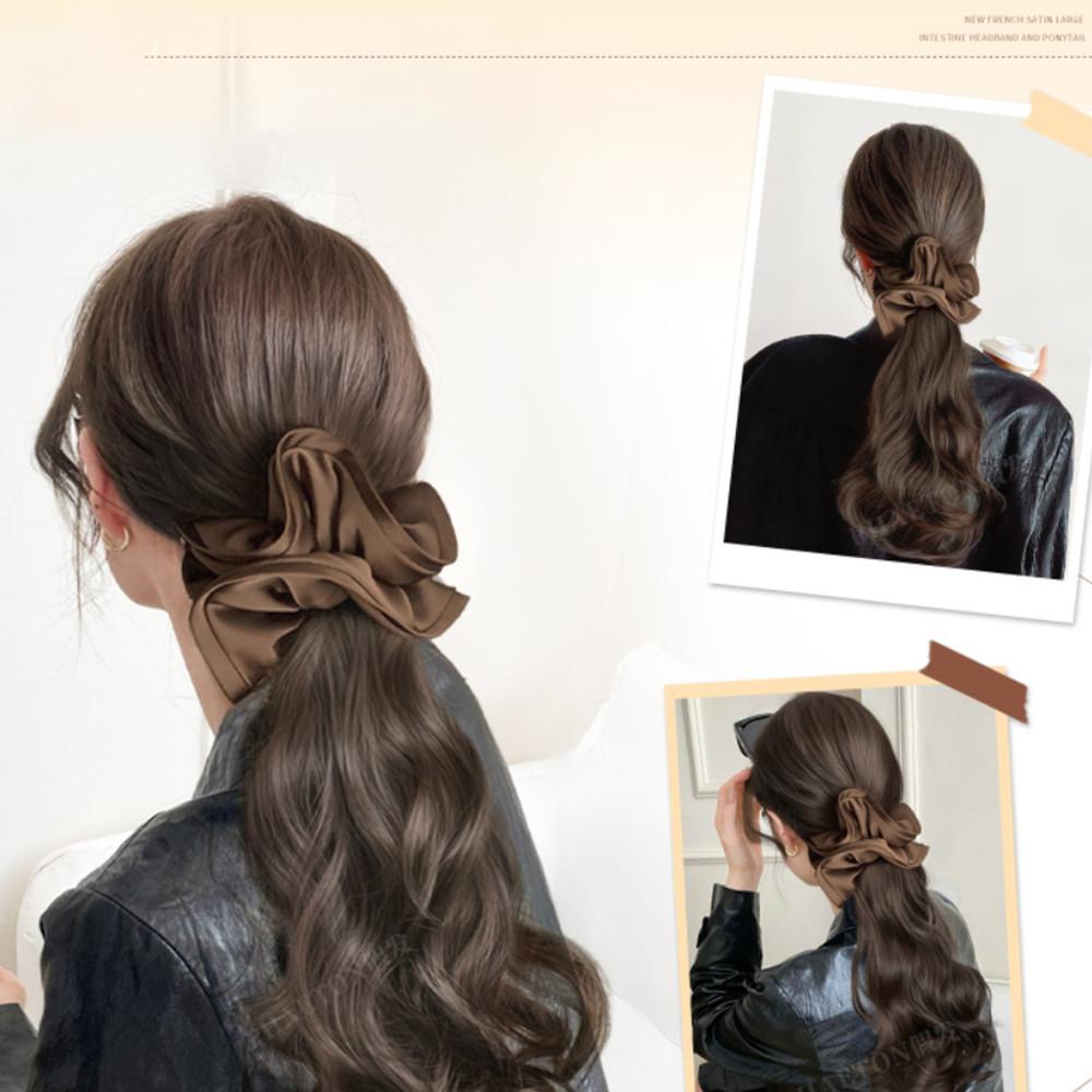 Synthetic Natural and Versatile Grip Clip Headband Integrated Wig Braid Curly Hair Simulation Wig with Ponytail