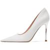 New Style Popular Women High Heels Wedding Bridal Classic Pumps Lady Metallic Leather Low Heels Stiletto Nude Office Shoes